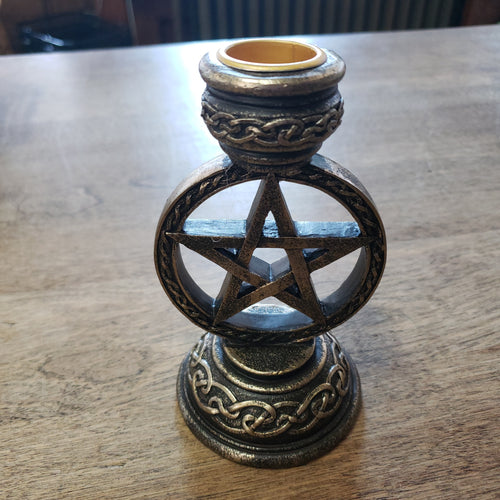 Pentacle Taper Candle Holder