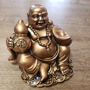 Buddha Statue Gold Coins Gourd and Ingot