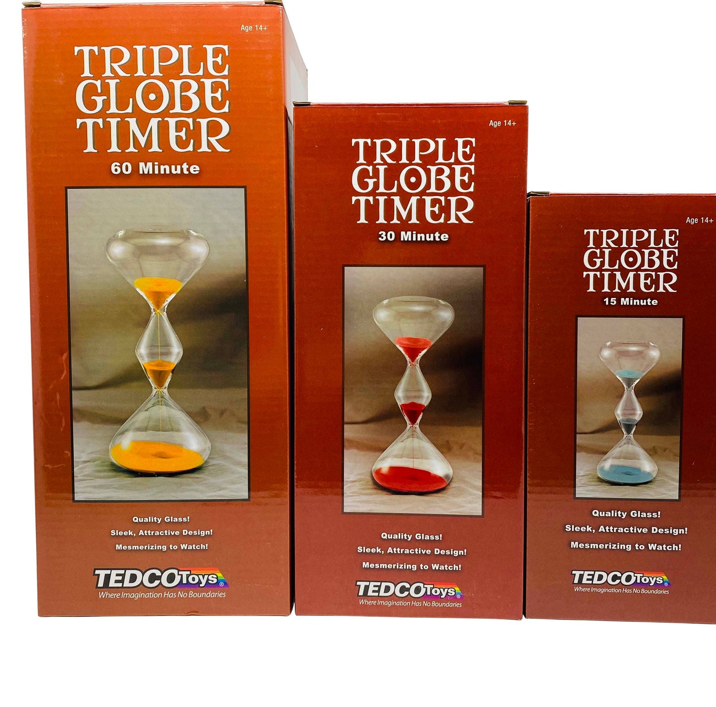 Triple Globe Glass Sand Timers