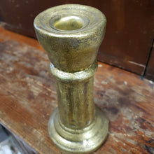 Load image into Gallery viewer, Gold Painted Terra Cotta Taper Candle Holder