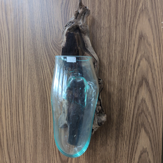 Molten Glass on Driftwood