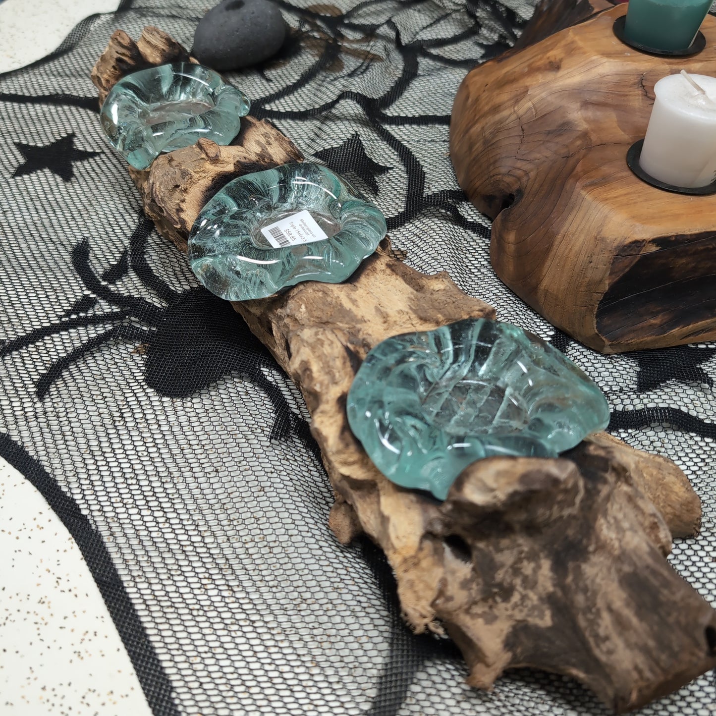Molten Glass on Driftwood