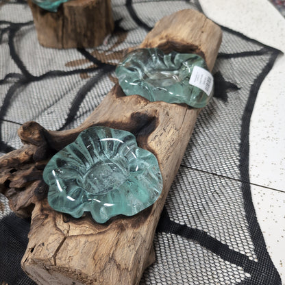 Molten Glass on Driftwood