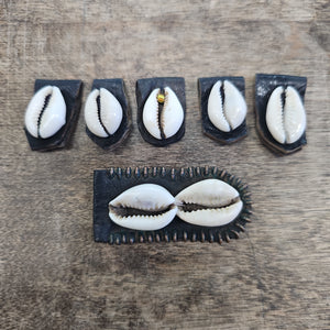 Leather Cowrie Pendant