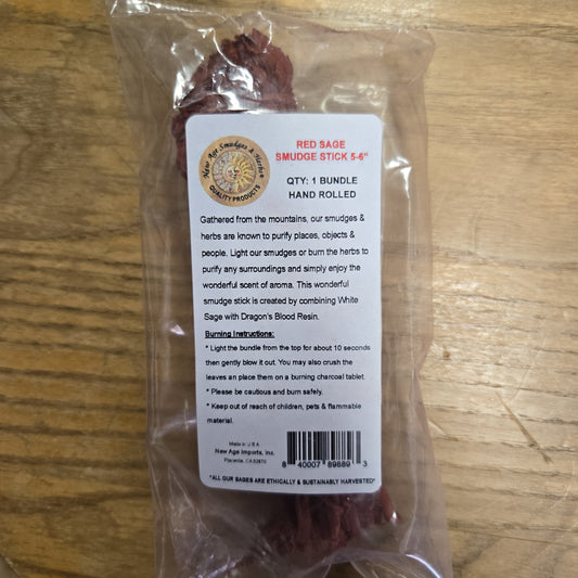 Red Sage Smudge Stick 5-6”