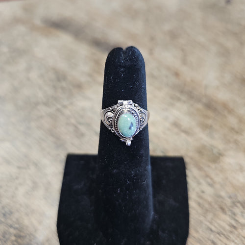 Sterling Silver Turquoise Poison Ring