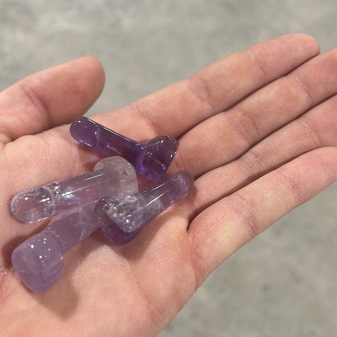 Crystal Phallic Figurine - Penis – Small Carved Gemstone Statue
