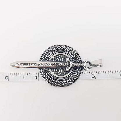 Viking Rune Sword Stainless Steel Pendant - MJ/MNP