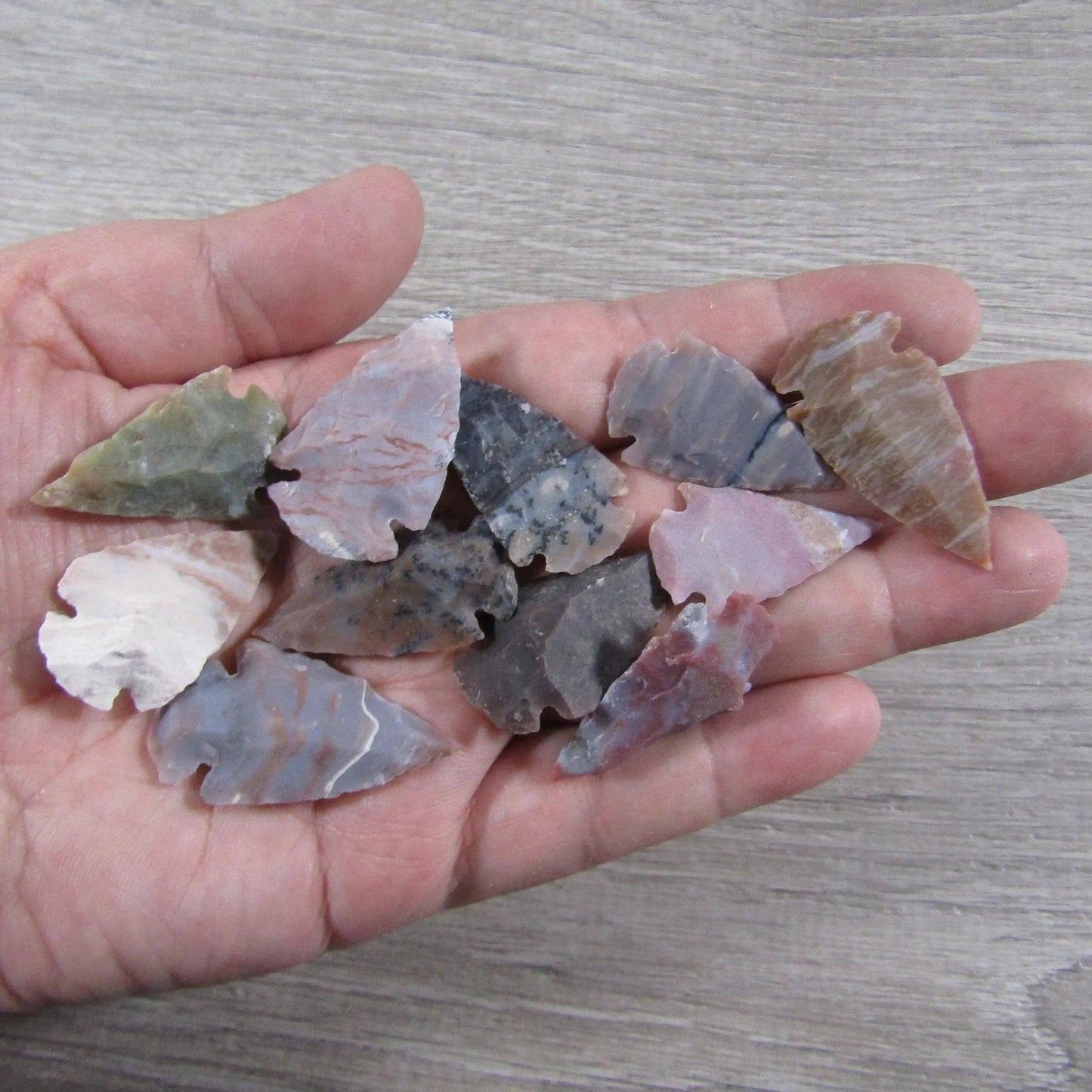 Gemstone Knapped Arrowheads