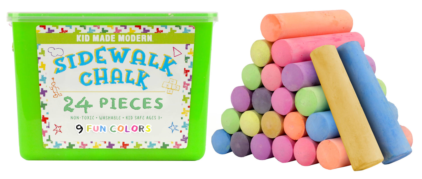 Non-Toxic Sidewalk Chalk Bucket (24 Count) - by KMM
