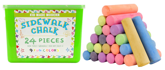 Non-Toxic Sidewalk Chalk Bucket (24 Count) - by KMM