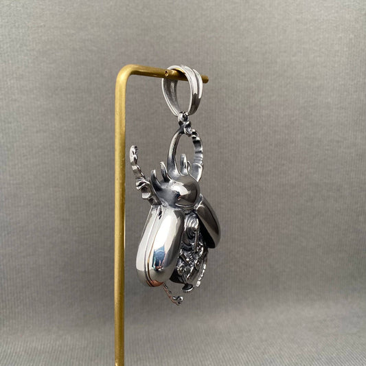 Mechanical Beetle Stainless Steel Pendant