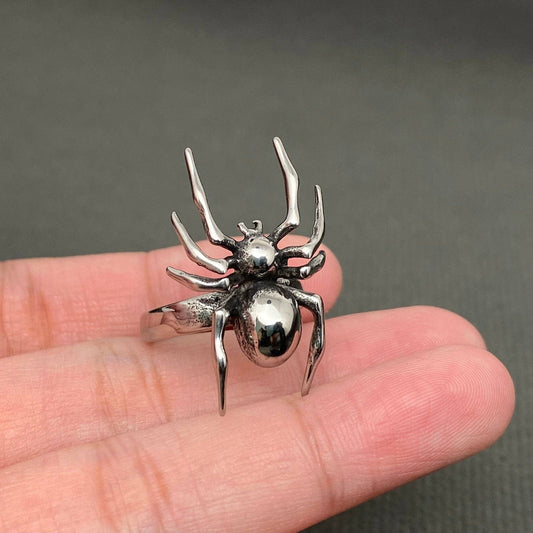 Gothic Unisex Stainless Steel Spider Ring