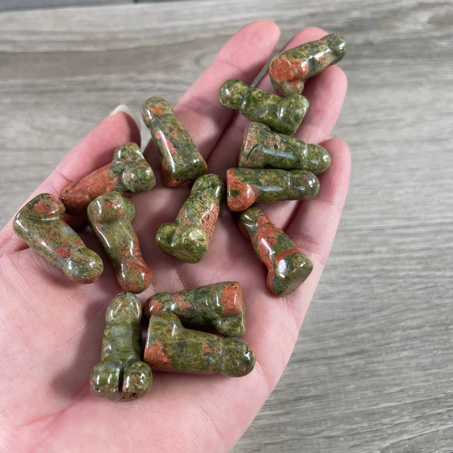 Crystal Phallic Figurine - Penis – Small Carved Gemstone Statue