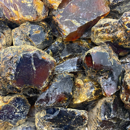 Rough Top Gold Amber - Indonesia - Raw Natural Stones