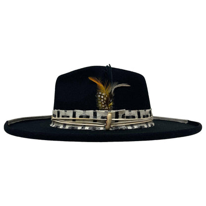 Wool Felt Teardrop Curled Brim Hat- Style Lounge