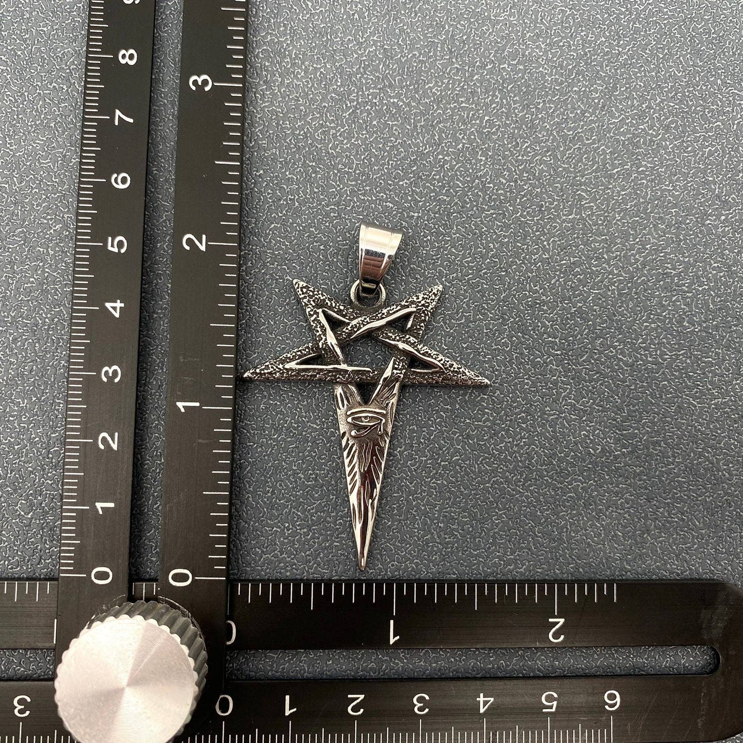 Stainless Steel Eye of Horus Pentagram Pendant