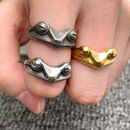 Frog Unisex Stainless Steel Ring - MJ/MR/FGS