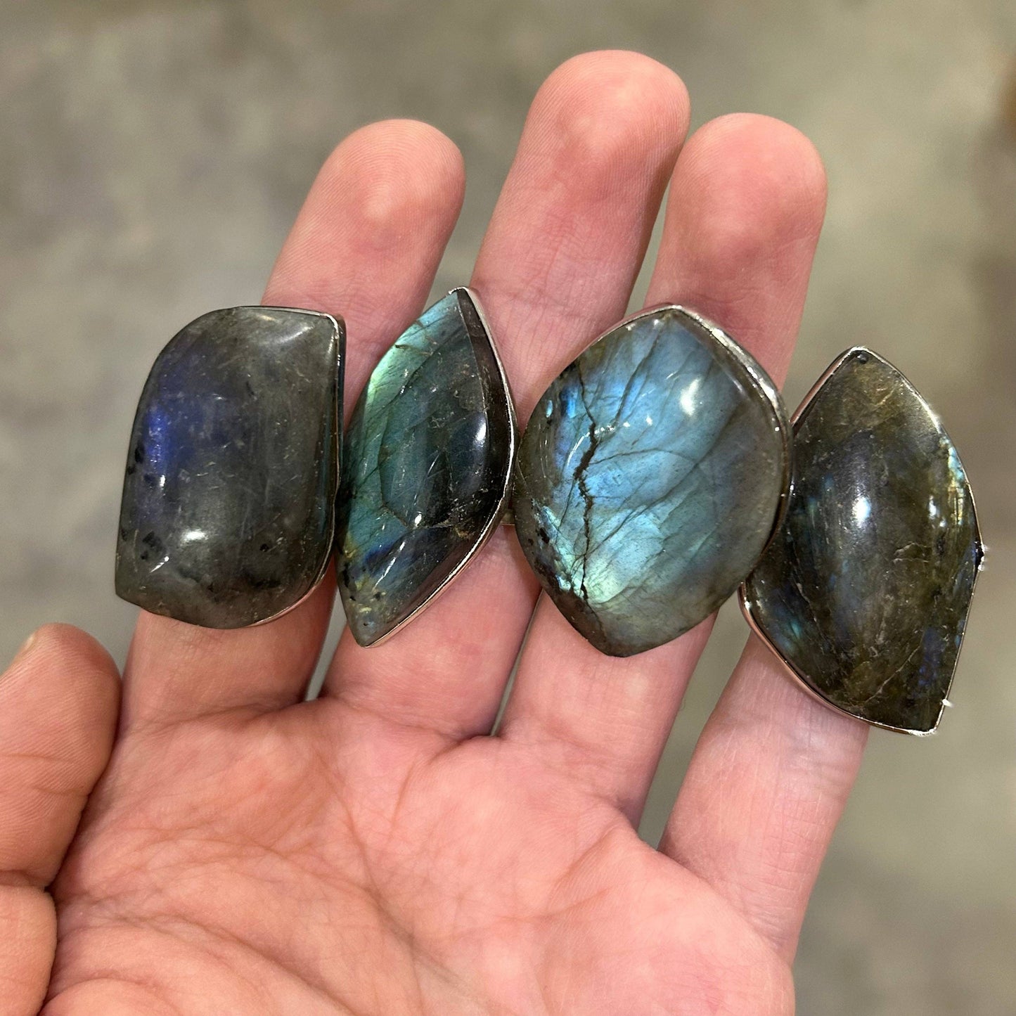 Adjustable Labradorite Ring