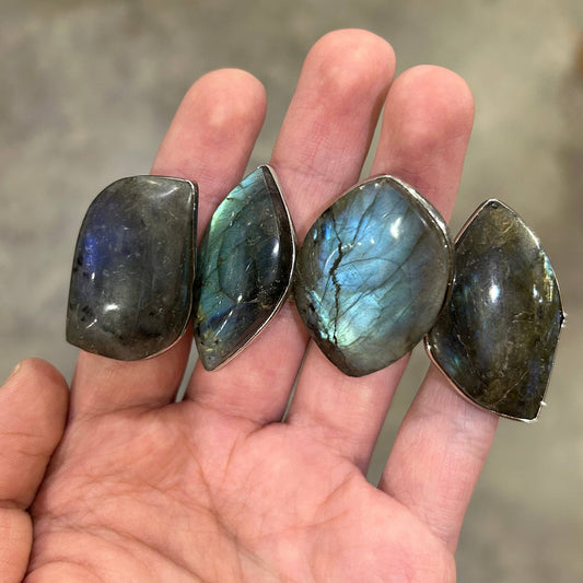 Adjustable Labradorite Ring