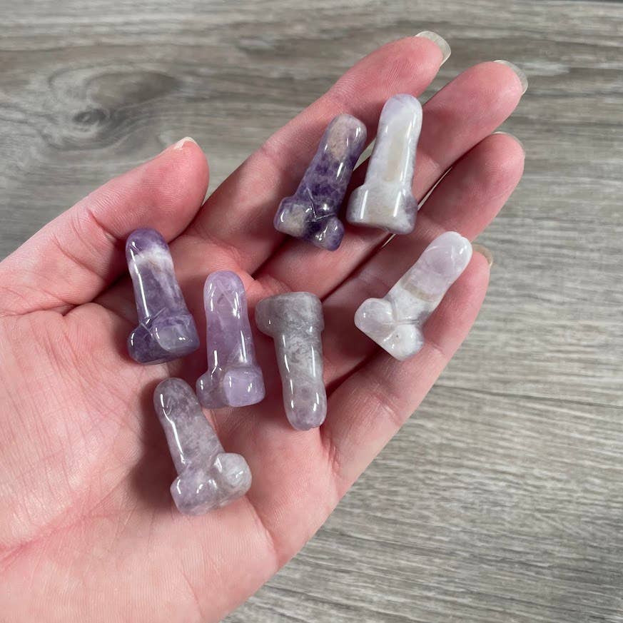 Crystal Phallic Figurine - Penis – Small Carved Gemstone Statue