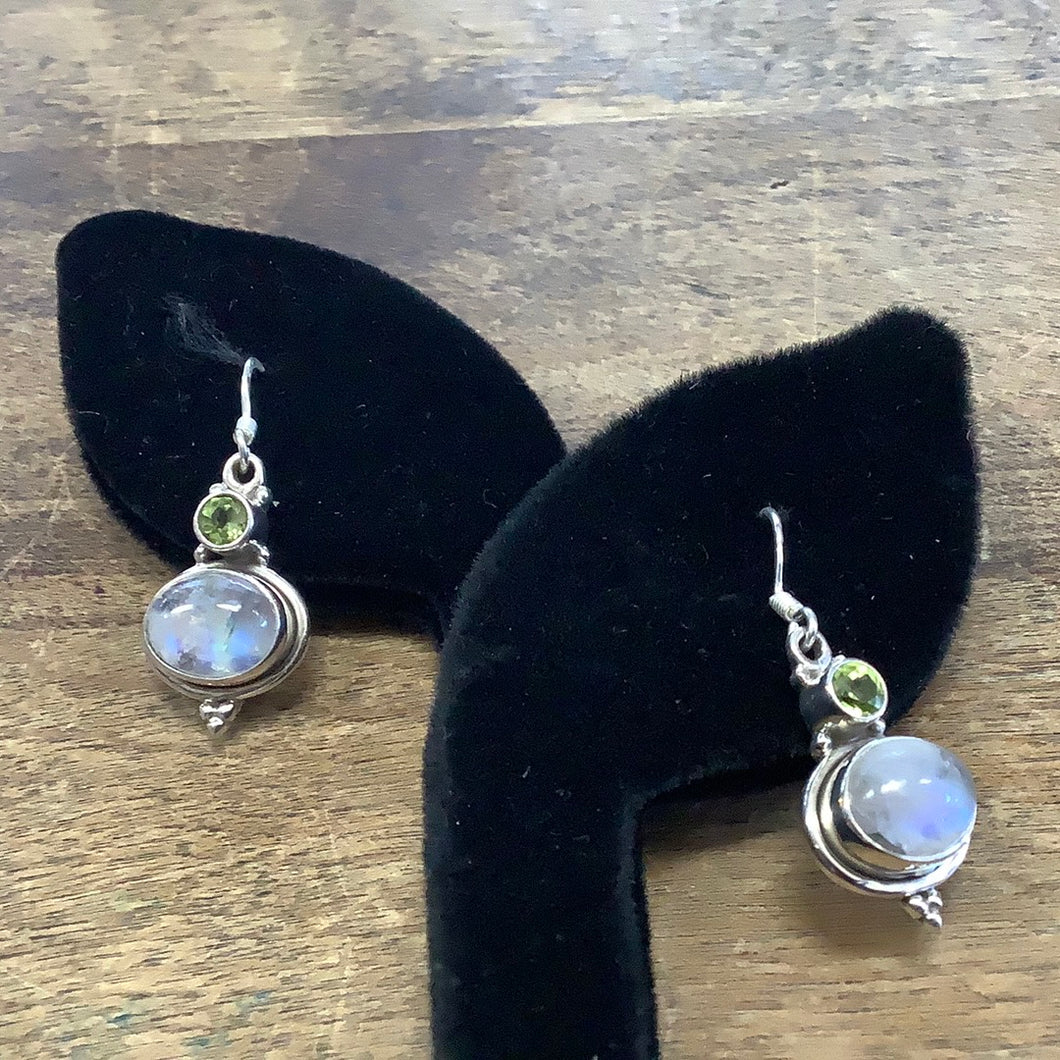 Sterling silver small gemstone earrings
