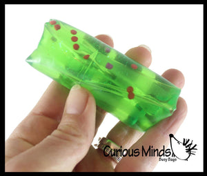 1 Tiny Water Filled Tube Snake Stress Toy - Squishy Wiggler