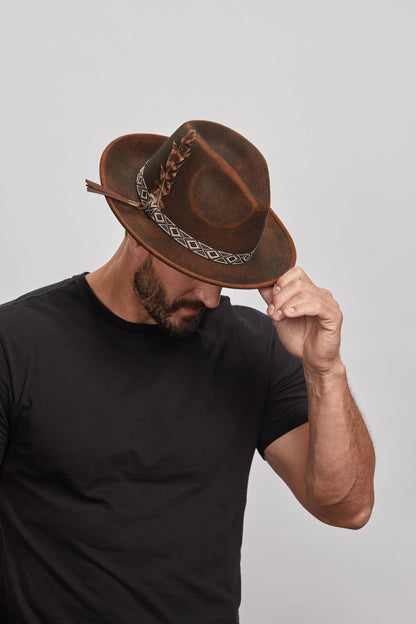 Crushable Wool Felt Fedora Hat- Style Backroads