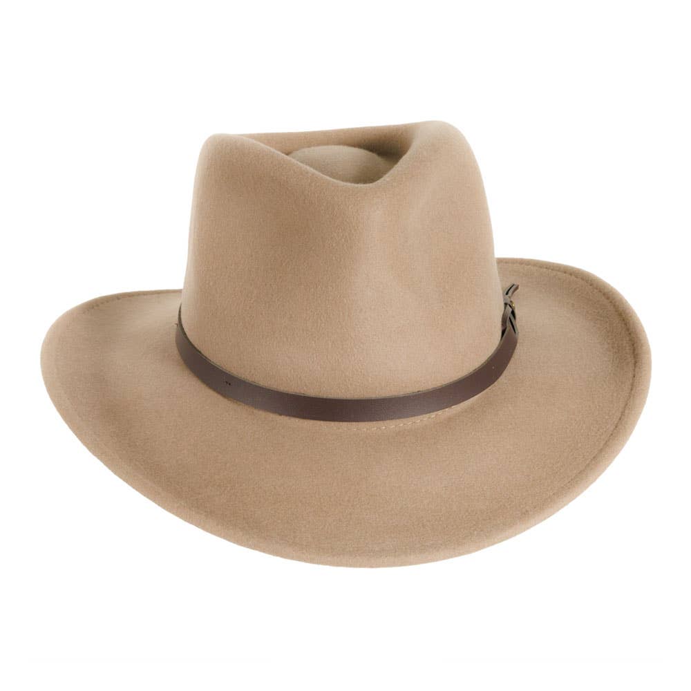 Crushable Wool Felt Outback Hat - Style Pathfinder