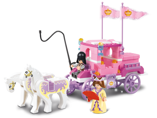 Girl's Dream Royal Carriage Building Brick Kit (137 Pcs)