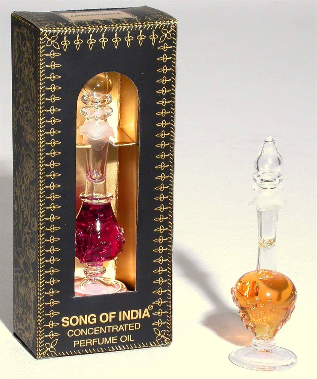 Lotus Perfume Oil - Fancy Handblown Glass Bottle