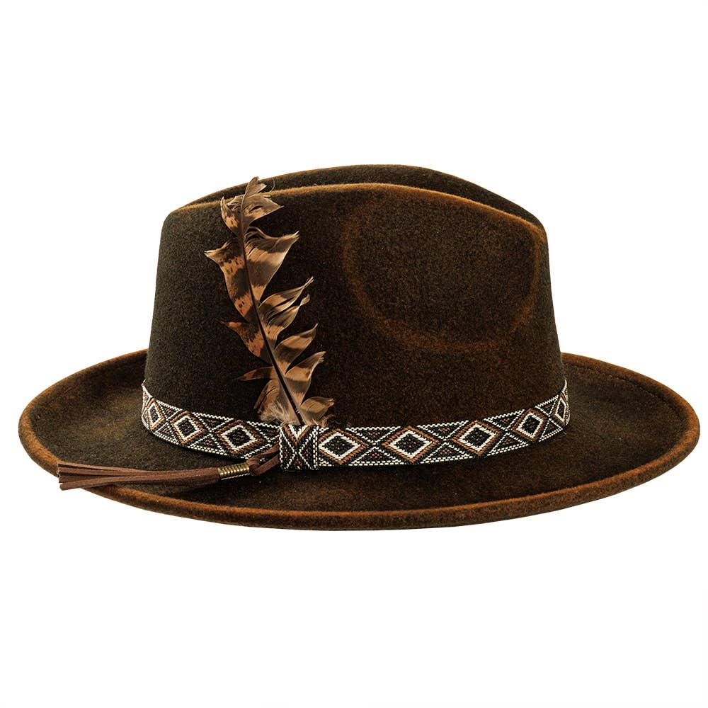 Crushable Wool Felt Fedora Hat- Style Backroads