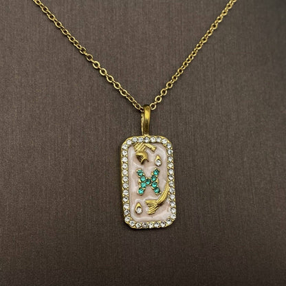 Zodiac 12 Constellations 18K Golden S.Steel Necklace - FGS