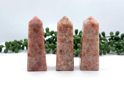 Sunstone Tower Obelisk 4 Faceted 7.5CM Aprox