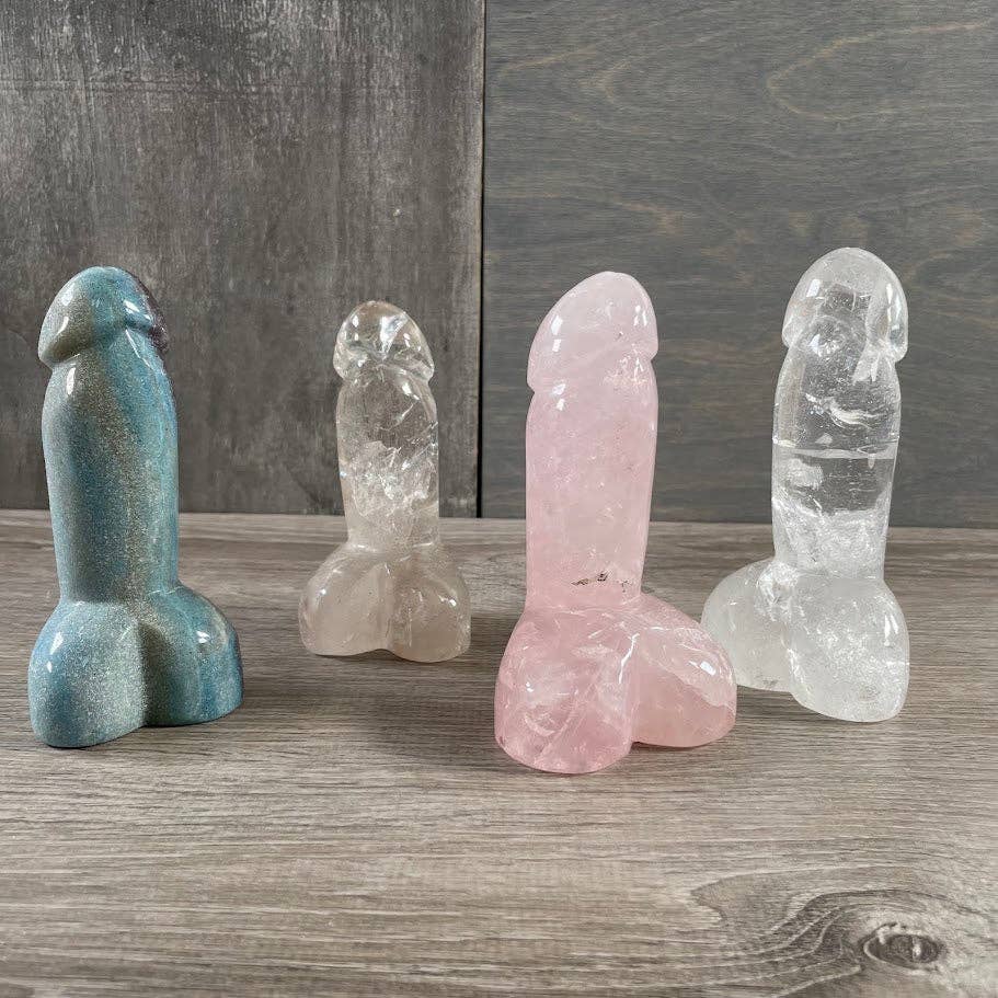 Crystal Phallic Figurine - Penis – Large Carved Gemstone Statue
