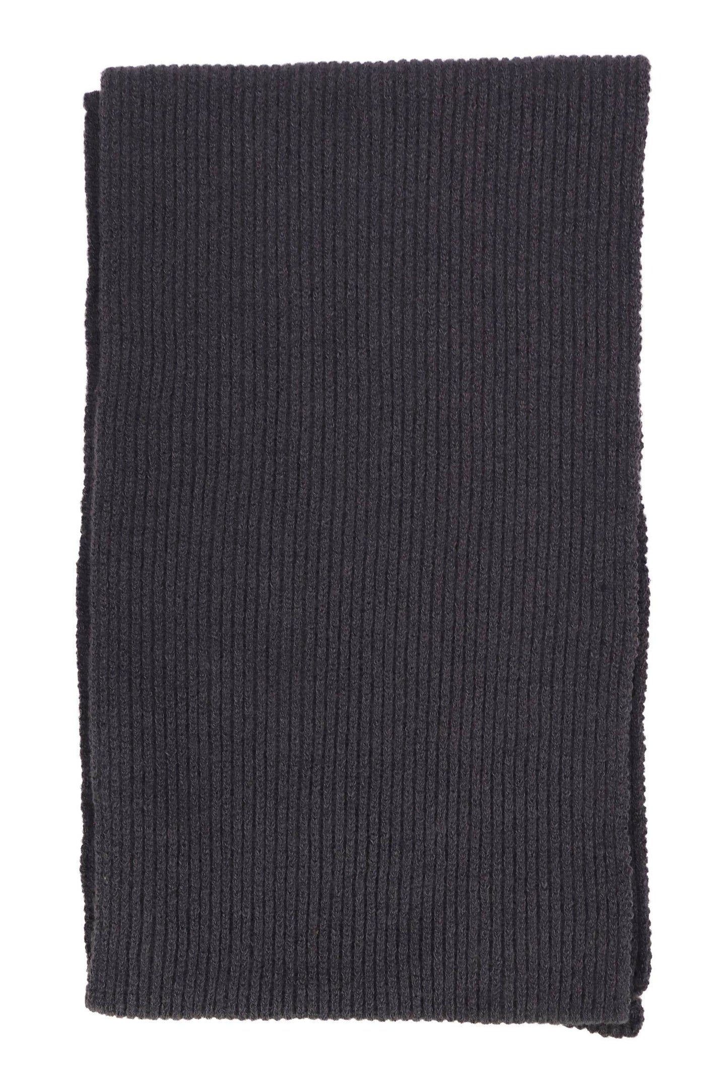 Solid Wide Rib Knitted Wrap Scarf - 57 Inch