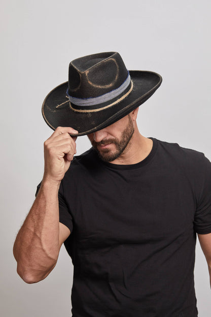 Crushable Wool Felt Teardrop Fedora Hat - Style Small Town
