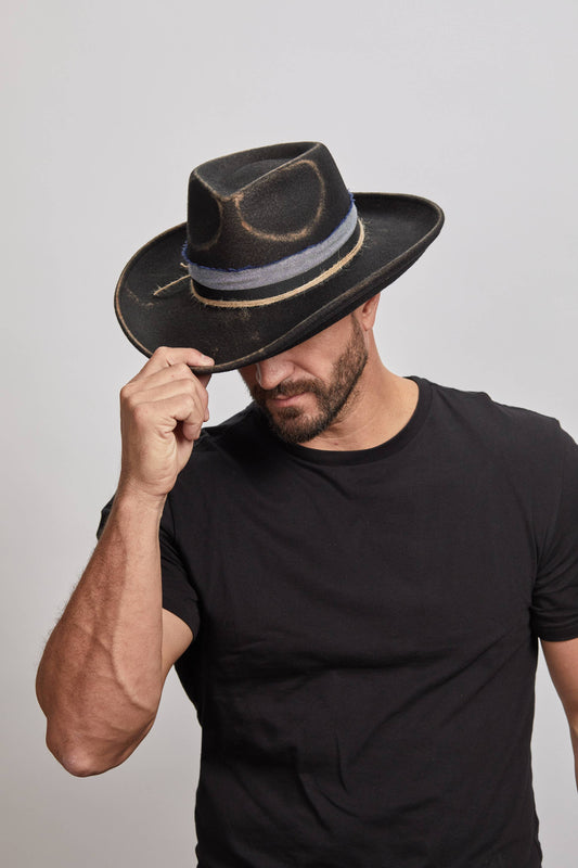 Crushable Wool Felt Teardrop Fedora Hat - Style Small Town