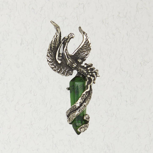 Fantasy Pendant with Crystal - Phoenix Rising