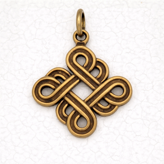 Wicca Bronze Pendant Necklace - The Witch's Knot