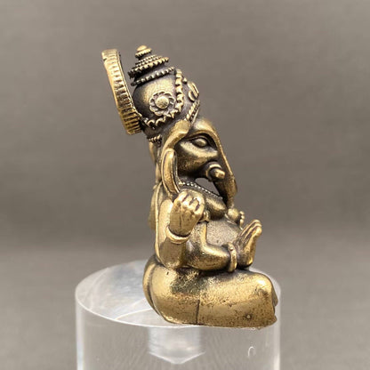 Indian Elephant Trunk God Crafts Brass Desktop Ornaments