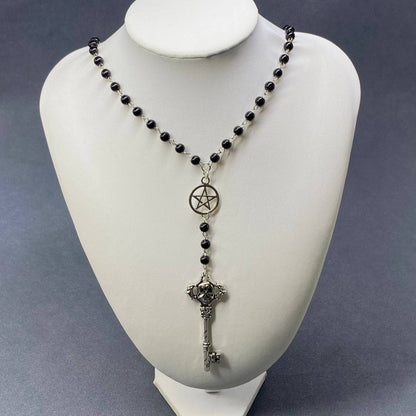 Gothic Skull Key Charm Necklace - GT
