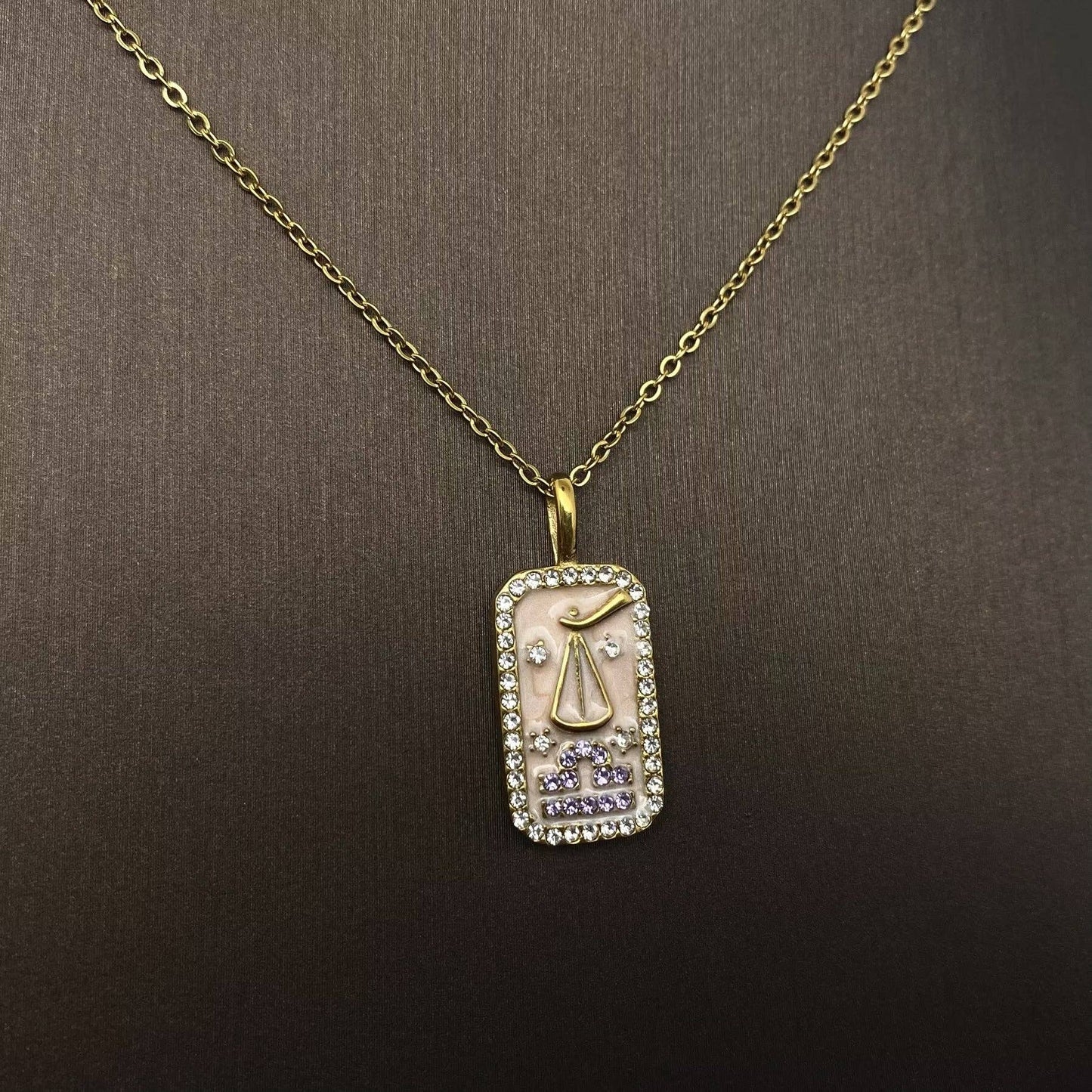 Zodiac 12 Constellations 18K Golden S.Steel Necklace - FGS