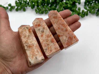 Sunstone Tower Obelisk 4 Faceted 7.5CM Aprox