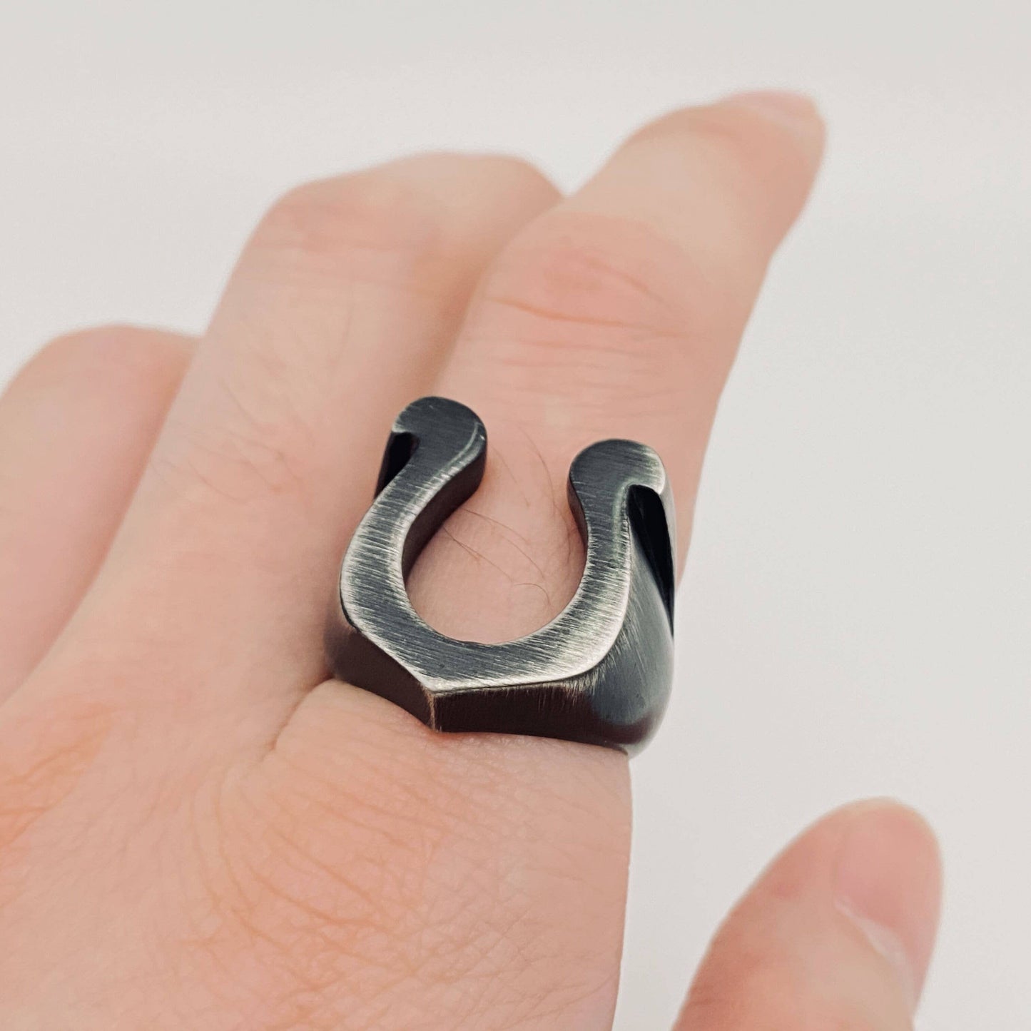 Horseshoe Shaped Stainless Steel Ring