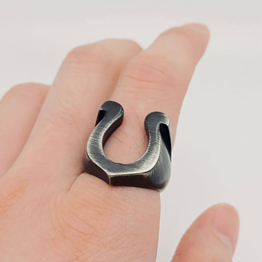 Horseshoe Shaped Stainless Steel Ring