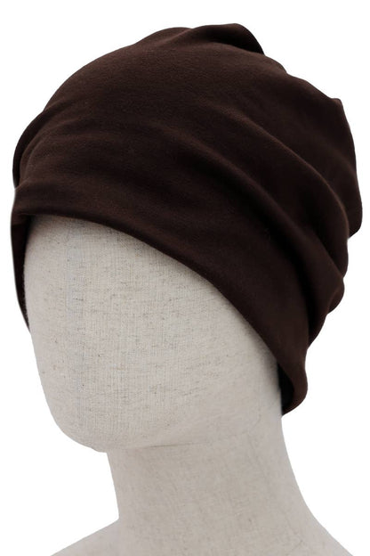 Dark Neutrals Fleece Lined Slouchy Baggie Beanie