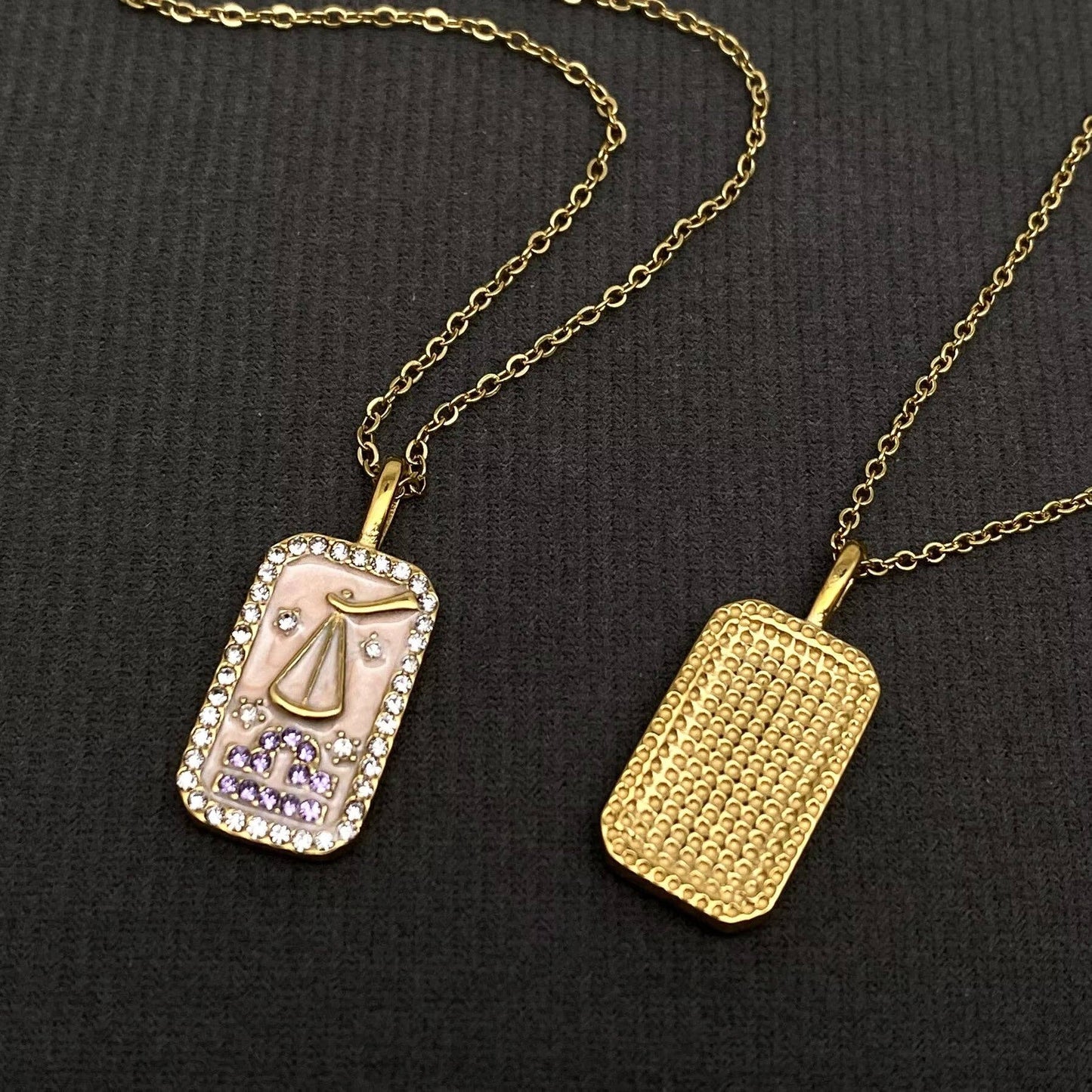 Zodiac 12 Constellations 18K Golden S.Steel Necklace - FGS