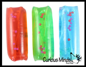1 Tiny Water Filled Tube Snake Stress Toy - Squishy Wiggler