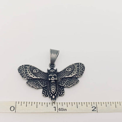 Retro Skull Bee Stainless Steel Pendant - Death Moth